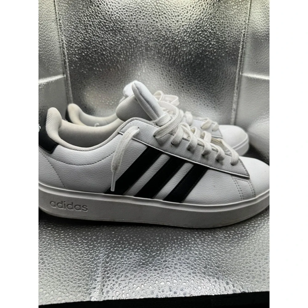 Adidas Grand Court Base 2.0 Mens Shoes White Black GW9214 Size 11